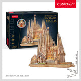 3D Puzzle: Sagrada Familia (Large) w/ LED Lights (696pc)