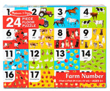Melissa & Doug: Farm Number - 24pc Floor Puzzle