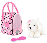 Pucci Pup - Pink Polka Glam Bag & Maltese Pup Plush Toy