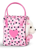 Pucci Pup - Pink Polka Glam Bag & Maltese Pup Plush Toy