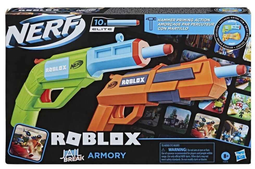 NERF - Roblox Jailbreak : Armory - 2 Blasters - 10 fléchettes NERF