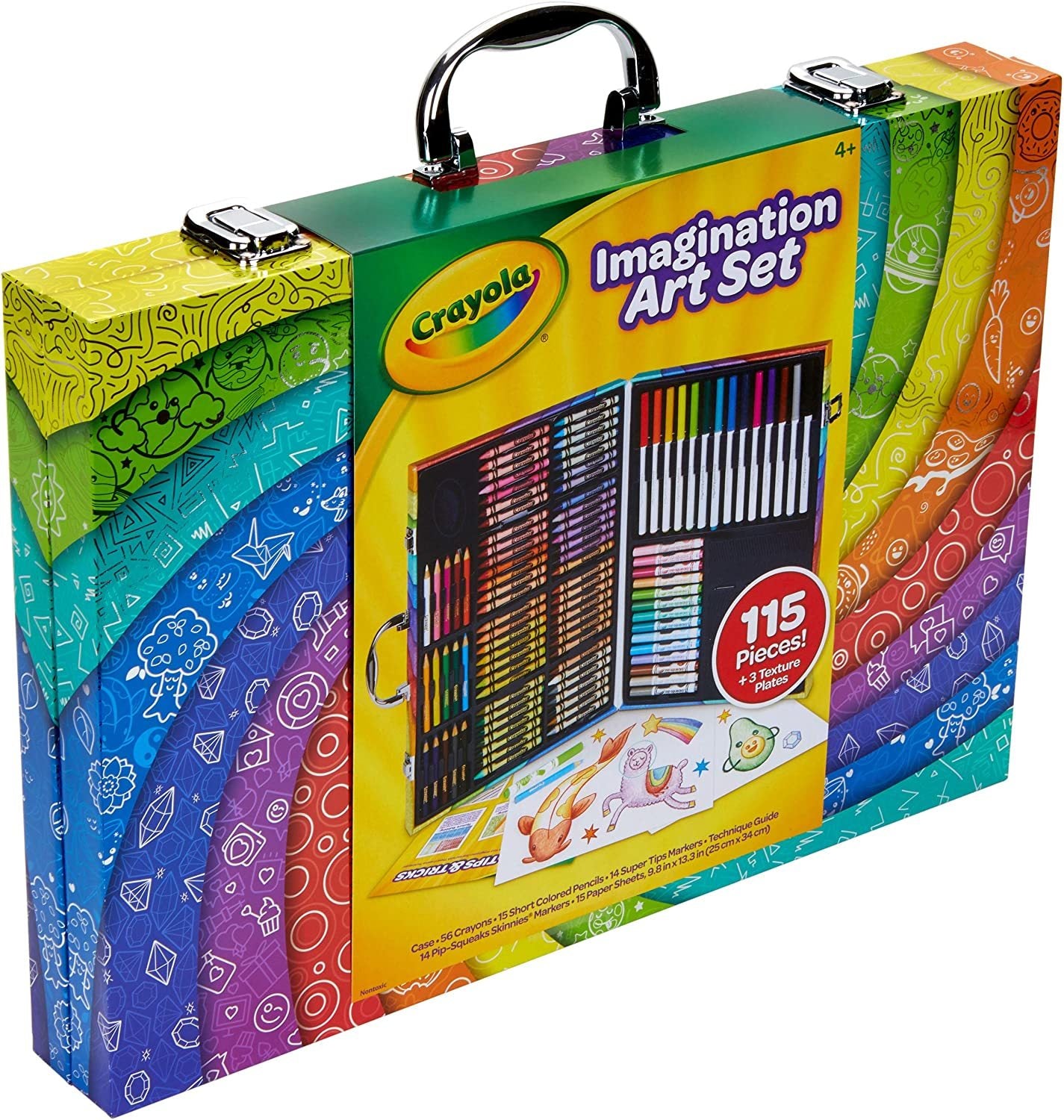 Crayola Tip 50 Piece Art Kit, Scarlet Art Gift for Kids 5 & Up, Includes  Crayons, Pip-Squeaks Markers, Colored Pencils, Paper Sheets & Dual-Purpose