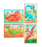 B. Wooden Puzzles in a Box - Dinosaurs (Set of 4)