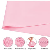Scrubable Folding Silicone Painting Pad - Pink