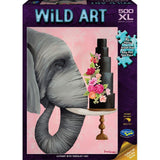 Wild Art: Elephant with Chocolate Cake (500pc Jigsaw) Board Game