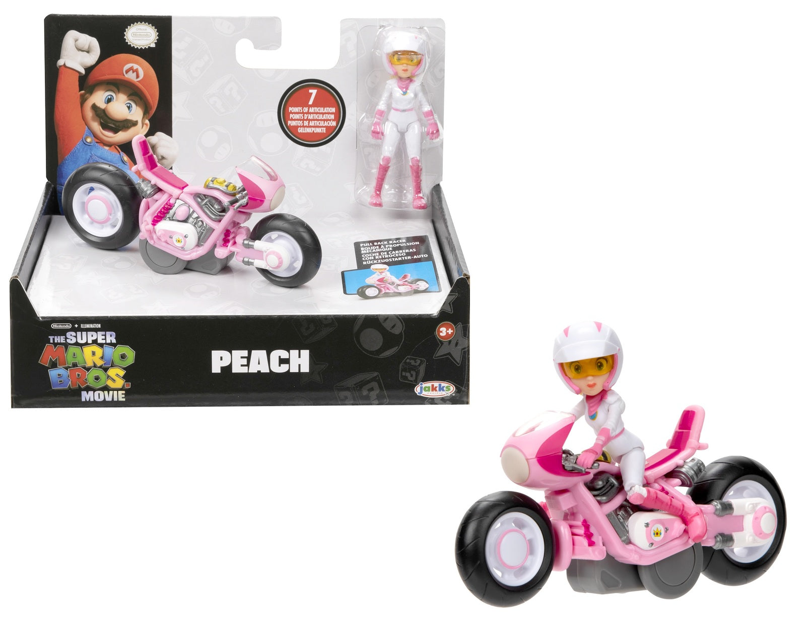Super Mario: 2.5" Movie Figure Set - Peach & Bike