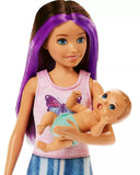 Barbie: Babysitters Inc. - Doll & Playset (Brunette/Purple)