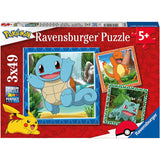 Ravensburger: Pokémon Charmander, Squirtle & Bulbasaur Puzzles (3x49pc Jigsaws) Board Game