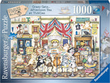 Ravensburger: Crazy Cats - Afternoon Tea at Tiddles (1000pc Jigsaw) Board Game