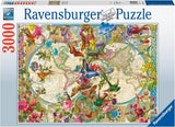 Ravensburger: Flora & Fauna World Map (3000pc Jigsaw) Board Game
