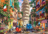 Travel Abroad: Streets of Pisa (1000pc Jigsaw) Board Game