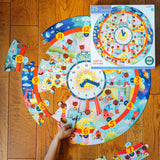 eeBoo: Around the Clock - Giant Puzzle (25pc Jigsaw) Board Game