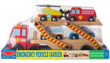 Melissa & Doug: Magnetic Emergency Loader - Wooden Vehicle Set