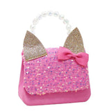 Pink Poppy - Sparkly Sequin Hard Handbag