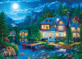 The Water's Edge: Night at the Lake House (1000pc Jigsaw)