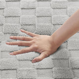 MonkeyMats: Memory Foam Soft-Touch Mat - Grey Check (200cm x 300cm)