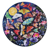 eeboo: Round Puzzle - Moths (500pc Jigsaw) Board Game