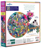 eeBoo: Paradise Garden - Round Puzzle (500pc Jigsaw) Board Game