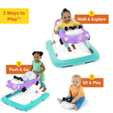 Bright Starts: Little Speedster 3 in 1 Car Walker - Purple Power