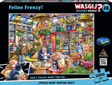Wasgij Mystery #28: Feline Frenzy Puzzle (1000pc Jigsaw) Board Game