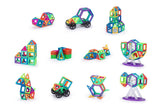 136 Piece Kids Magnetic Building Block Tile Set