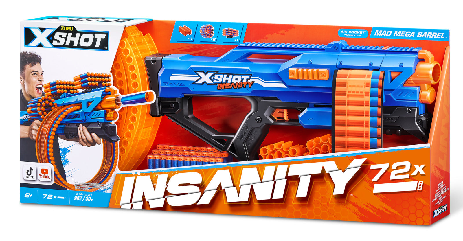 X-Shot Insanity Mad Mega Barrel by ZURU