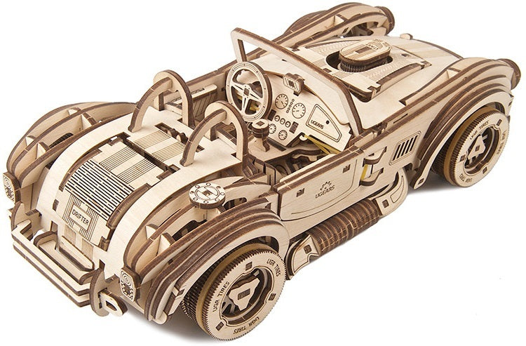 Ugears Tracked Off-Road Vehicle Wooden Mechanical Model Golden