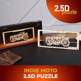 UGears: Indie Moto 2.5D Puzzle (42pc) Board Game