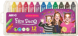 Amos: Face Deco Facepaint Set - 12 Colours