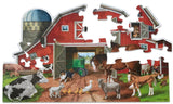 Melissa & Doug: 32-Piece Shaped Floor Puzzle - Busy Barn