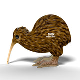 Eugy: Brown Kiwi #2 - 3D Cardboard Model