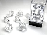 Chessex: Clear/White Translucent Polyhedral 7-Die Set