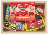 Melissa & Doug: Wooden Magnets Set - Farm