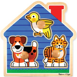 Melissa & Doug: Jumbo Knob Puzzle - House Pets