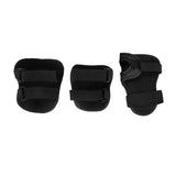 Hyperanger 6 in 1 Children Protective Gear Knee Elbow Pads - Black