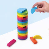 Round Tower Tumbling Blocks Board Game