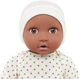 LullaBaby: 14" Baby Doll with Ivory Polka Dot Pajamas - Warm Skin Tone