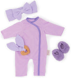 LullaBaby: 14" Outfit - Purple Onesie with Slippers