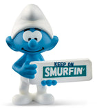 Schleich - Smurf with Sign (Keep on Smurfin')