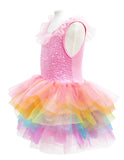 Pink Poppy: Unicorn Dreamer - Multi-layered Rainbow Party Dress (Size 5-6)