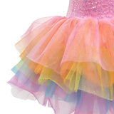 Pink Poppy: Unicorn Dreamer - Multi-layered Rainbow Party Dress (Size 5-6)