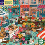 eeBoo: English Green Market - Square Puzzle (1000pc Jigsaw) Board Game