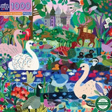 eeBoo: Ducks in the Clearing - Square Puzzle (1000pc Jigsaw) Board Game