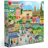 eeBoo: Copenhagen - Square Puzzle (1000pc Jigsaw) Board Game