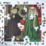 Galison: The Arnolfini Marriage Meowsteroiece of Western Art Puzzle (500pc Jigsaw) Board Game