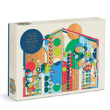 Galison: Frank Lloyd Wright Midway Mural - Shaped Foil Puzzle (750pc Jigsaw) Board Game