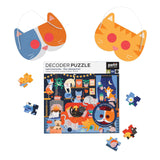 Petit Collage: Catventures The Sleepover - Decoder Puzzle (100pc Jigsaw) Board Game
