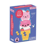 Mudpuppy: Scratch & Sniff Strawberry Cat Cone - Shaped Mini Puzzle (48pc Jigsaw)