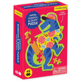Mudpuppy: Scratch & Sniff Pizzasaurus - Shaped Mini Puzzle (48pc Jigsaw)