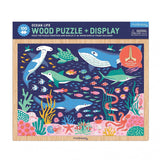 Mudpuppy: Ocean Life - Wood Puzzle + Display (100pc Jigsaw)
